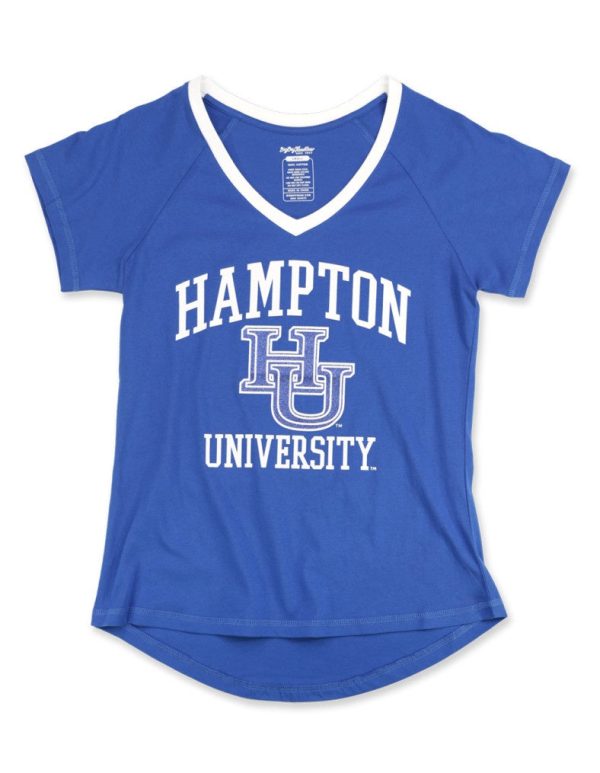 Hampton Glitter Print V-Neck Tee Fashion