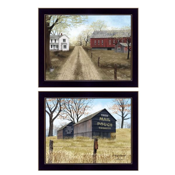 Scenic Country Collection  2-Piece Vignette By Billy Jacobs, Printed Wall Art, Ready To Hang Framed Poster, Black Frame Online now