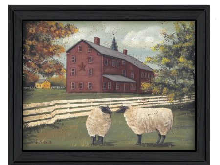 Hancock Sheep  By Pam Britton, Printed Wall Art, Ready To Hang Framed Poster, Black Frame For Cheap