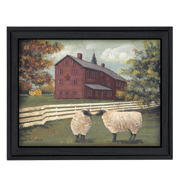 Hancock Sheep  By Pam Britton, Printed Wall Art, Ready To Hang Framed Poster, Black Frame For Cheap