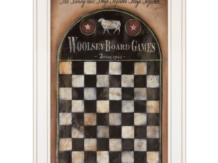 Woolsey Board Game  by Pam Britton, Ready to Hang Framed Print, White Frame Supply