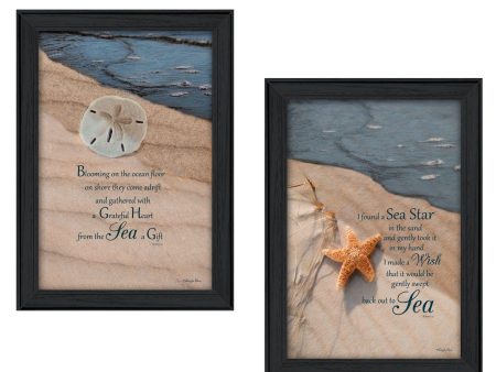 A Gift from the Sea Collection  2-Piece Vignette By Robin-Lee Vieira, Printed Wall Art, Ready To Hang Framed Poster, Black Frame For Cheap