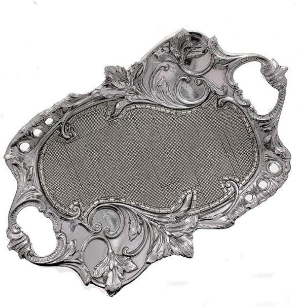 Ambrose Chrome Plated Crystal Embellished Ceramic Plate Hot on Sale