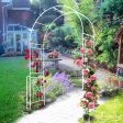 Metal Garden Arch W55   x H94.5   Garden Arbor Trellis Climbing Plants Support Rose Arch Outdoor Arch Cream White Hot on Sale