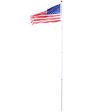 Flag Poles for Outside House, 16FT Sectional Flag Pole Kit, Extra Thick Heavy Duty Aluminum Flagpole, Outdoor Inground Flag Poles with Topper Balls for Yard, Residential or Commercial Supply