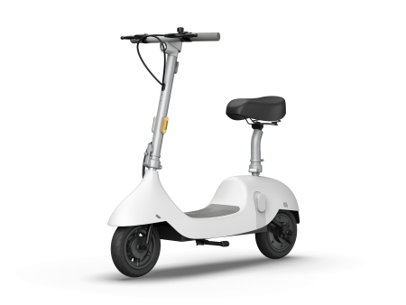 EA10C Ceetle Pro Electric Scooter with Foldable Seat w 35 Miles Operating Range & 15.5mph Max Speed - White For Sale