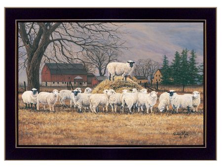 Wool Gathering  by Bonnie Mohr, Ready to Hang Framed Print, Black Frame Discount