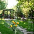 Metal Garden Arch W55   x H94.5   Garden Arbor Trellis Climbing Plants Support Rose Arch Outdoor Arch Cream White Hot on Sale