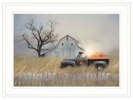 Fall Pumpkin Harvest  By Lori Deiter, Ready to Hang Framed Print, White Frame on Sale