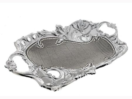 Ambrose Chrome Plated Crystal Embellished Ceramic Plate Hot on Sale