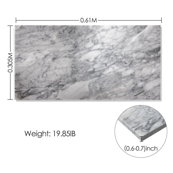 12*24 Carrara Marble, Gray marble, natural marble, for wall and floor, polished marble tile Cheap