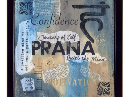 Yoga Series - Prana  By Debbie DeWitt, Printed Wall Art, Ready To Hang Framed Poster, Black Frame For Discount