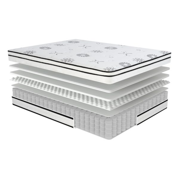 12-inch Queen Mattress Highly Breathable Quilted Cover Hybrid Mattress, White, Plush Foam Mattress in a Box, Luxury Comfort Mattress For Cheap