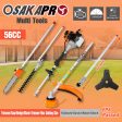 8 in 1 Multi-Functional Trimming Tool, 56CC 2-Cycle Garden Tool System with Gas Pole Saw, Hedge Trimmer, Grass Trimmer, and Brush Cutter EPA Compliant Online