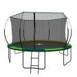 YC 14FT Recreational Trampolines with Enclosure for Kids and Adults with Patented Fiberglass Curved Poles Pumpkin -Green Sale