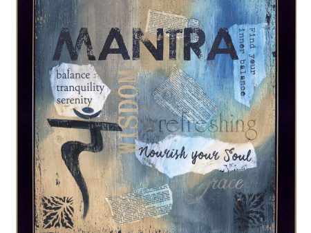 Yoga Series - Mantra  By Debbie DeWitt, Printed Wall Art, Ready To Hang Framed Poster, Black Frame Online Sale