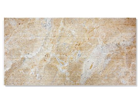 12*24 Gold Yellow Beige natural marble, for wall, FS textured finished, 3D fluted marble, natural stone Hot on Sale