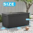 260 Gallon Deck Box, Waterproof Resin Large Outdoor Storgae Box for Patio Furniture, Patio Cushions, Gardening Tools, Pool and Sports Supplies, Lockable (Black) Sale