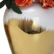 Regal White Gilded Ginger Jar with Removable Lid Online Hot Sale