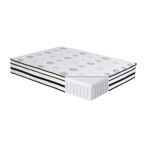 12-inch Queen Mattress Highly Breathable Quilted Cover Hybrid Mattress, White, Plush Foam Mattress in a Box, Luxury Comfort Mattress For Cheap