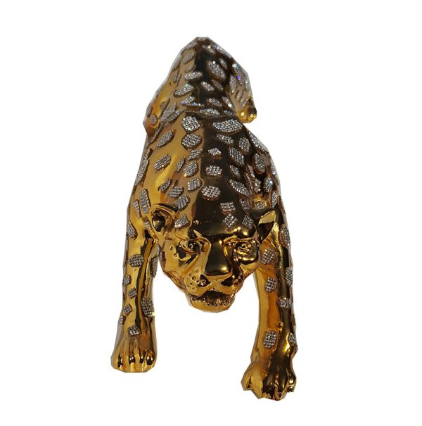 Ambrose Diamond Encrusted Gold Plated Panther (40 L x 8 W x 10 H) Cheap