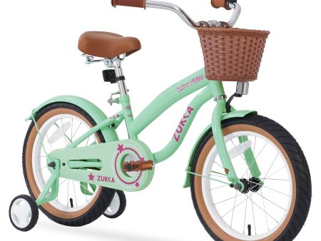 Multiple Colors,Girls Bike  for 4-7 Years Old Kids,16 inch  wheel , Training Wheels Included For Discount