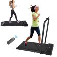 Walking Pad Treadmill Under Desk 2 in 1 Folding Portable Treadmill for Home Office Walking Jogging Machine 240 lb Capacity Black on Sale