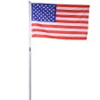 Flag Poles for Outside House, 16FT Sectional Flag Pole Kit, Extra Thick Heavy Duty Aluminum Flagpole, Outdoor Inground Flag Poles with Topper Balls for Yard, Residential or Commercial Supply