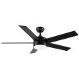 52 inch indoor 5 plywood black ceiling fan with light Sale