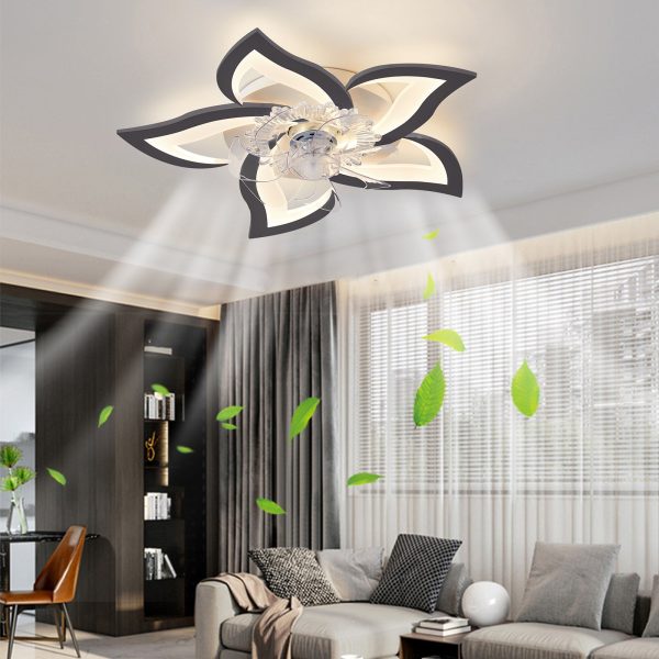 27In Ceiling Fan with Lights Remote Contro Dimmable LED,6 Gear Wind Speed Fan Light Discount