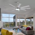 72 in Integrated LED Brushed Nickel Smart Ceiling Fan with Remote Control Online