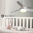 42 Inch Modern ABS Ceiling Fan With 6 Speed Remote Control Dimmable Reversible DC Motor With Light Discount