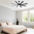 66 Inch Modern Ceiling Fan with Lights and Smart Remote Control 6 Speed Reversible Noiseless DC Motor for Indoor For Cheap