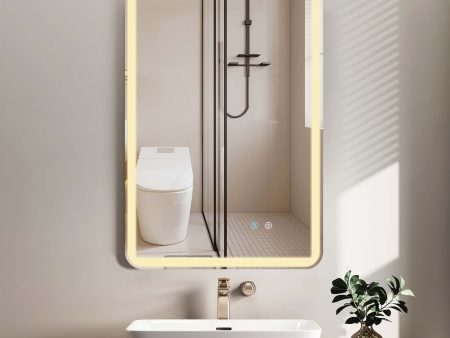 24 x 36 LED Mirror for Bathroom, LED Vanity Mirror, Adjustable 3 Color, Dimmable Vanity Mirror with Lights, Anti-Fog, Touch Control Wall Mounted Bathroom Mirror,Vertical Sale