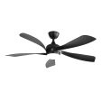 52 Inch Modern Ceiling Fan With 3 Color Dimmable 5 ABS Blades Remote Control Reversible DC Motor With Led Light Online Sale