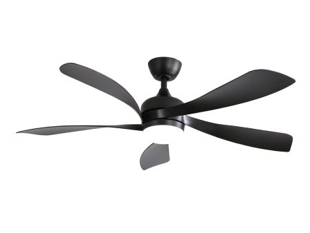 52 Inch Modern Ceiling Fan With 3 Color Dimmable 5 ABS Blades Remote Control Reversible DC Motor With Led Light Online Sale