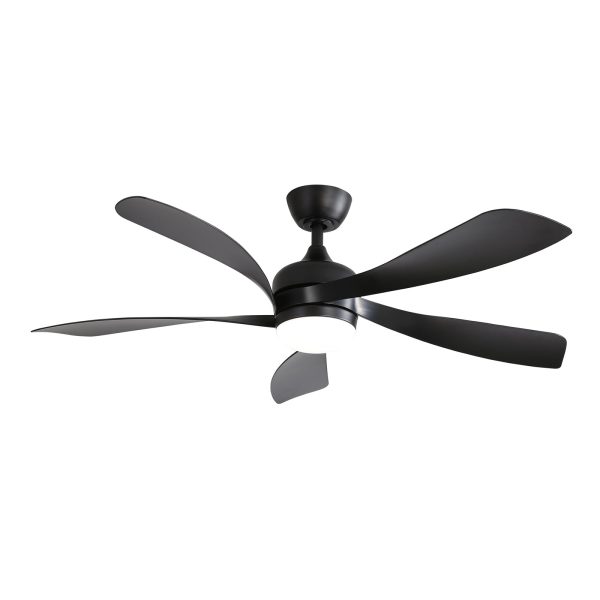 52 Inch Modern Ceiling Fan With 3 Color Dimmable 5 ABS Blades Remote Control Reversible DC Motor With Led Light Online Sale