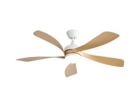 52 Inch Modern Ceiling Fan With 3 Color Dimmable Led Light 5 ABS Blades Remote Control Reversible DC Motor Fashion