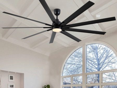 84 In Super Large Black Ceiling Fan with Remote Control Online now