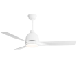 54 Inch White ABS Ceiling Fan 6 Speed Smart Remote Control Dimmable Reversible DC Motor For Living Room Online Sale