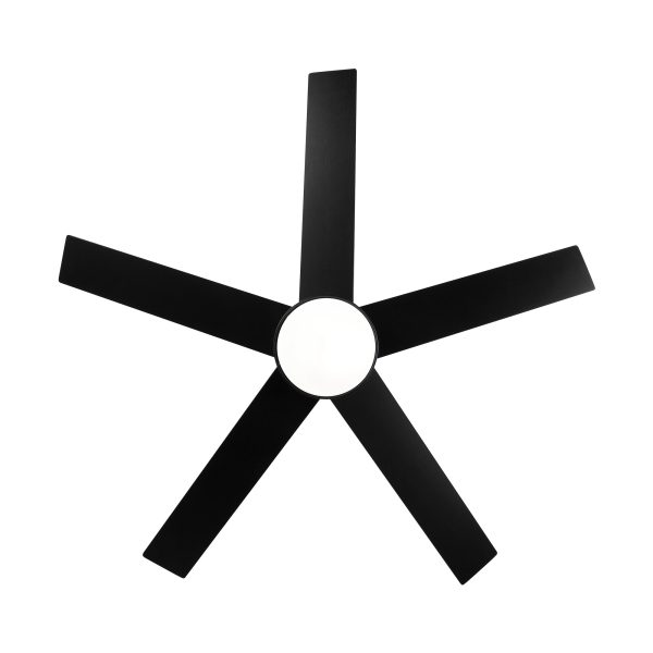 52 inch indoor 5 plywood black ceiling fan with light Sale