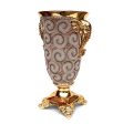 Ambrose Chrome Plated Crystal Embellished Ceramic Vase Online Hot Sale