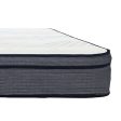 14 in. Hybrid Plush King Size Foam Mattress, Soft Polyester Knit Cover, Multi-Layer Foam Mattress, White Gray Fashion