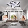 27In Ceiling Fan with Lights Remote Contro Dimmable LED,6 Gear Wind Speed Fan Light Discount