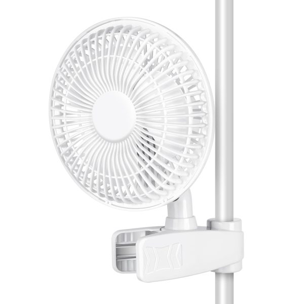 HealSmart 6-Inch Grow Tent Poles Clip Fan, Monkey Fan, Manually Adjustable 90° Angles, 15W, 2-Speeds Control, 63 inch Cord Length, White Cheap