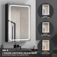 30x30 inch LED Bathroom Medicine Cabinet Surface Mount Double Door Lighted Medicine Cabinet, Medicine Cabinets for Bathroom with Mirror Defogging, Dimmer Black Hot on Sale