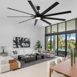 84 In Super Large Black Ceiling Fan with Remote Control Online now