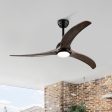 52  Ceiling Fan, Indoor Outdoor Ceiling Fan With Light with Remote Control, Noiseless Reversible Motor, 6 Speed ,3 Color , for Patio Living Room, Bedroom, Office,Indoor.(Matte Black ) Sale