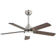 42 Inch Ceiling Fan 5 Blades Noiseless Reversible Dc Motor Remote Control With Led Light Online Hot Sale