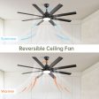 66 Inch Modern Ceiling Fan with Lights and Smart Remote Control 6 Speed Reversible Noiseless DC Motor for Indoor For Cheap